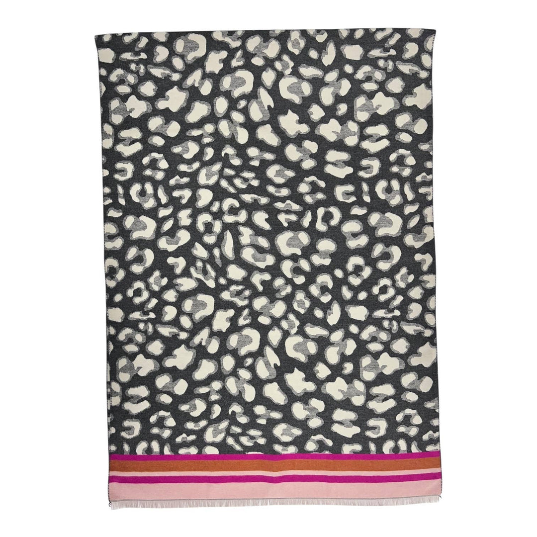 Leopard cashmere blend: Red