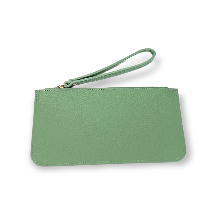 Genuine Leather Bag with Wrist Strap: Money / Large