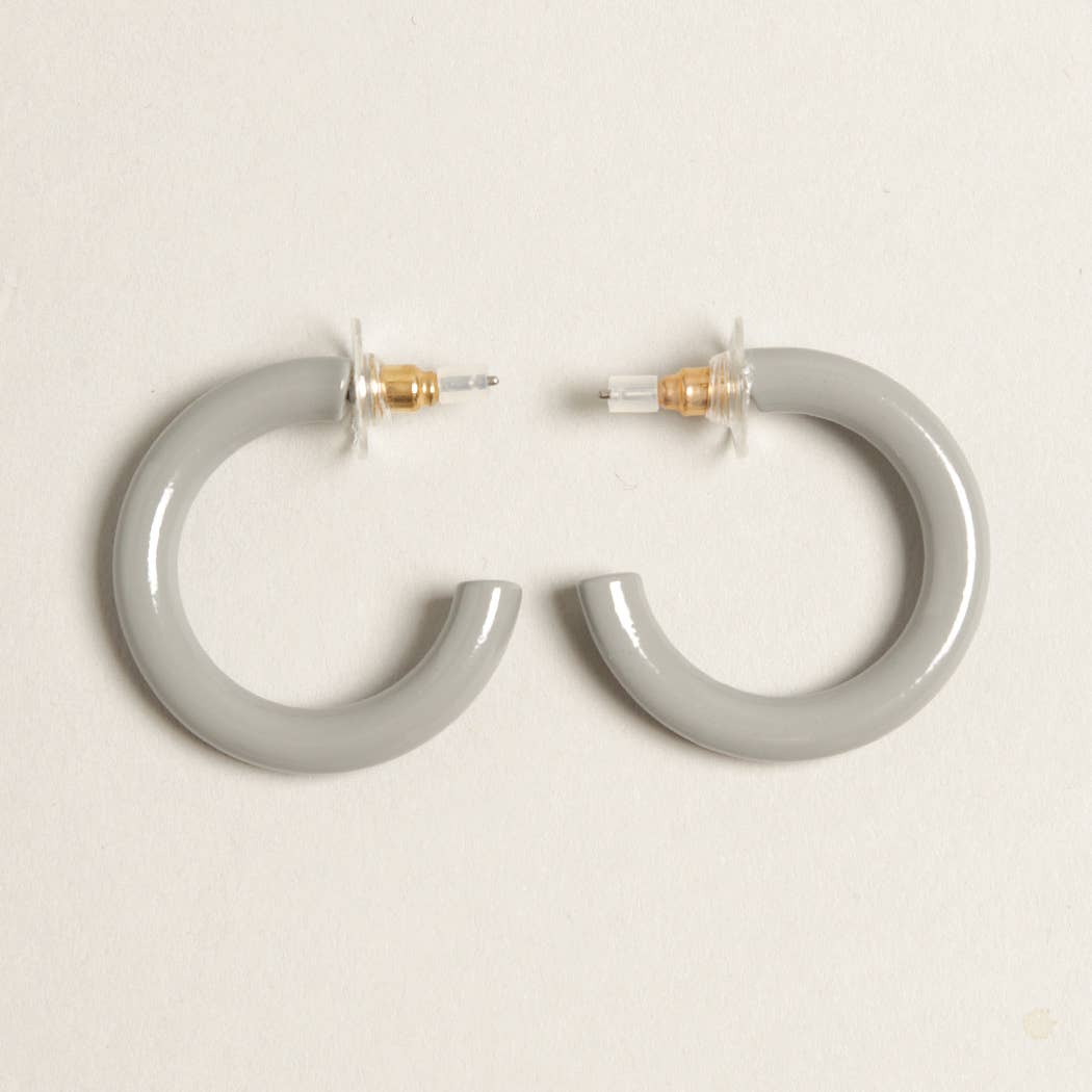 Hoop Post Earring / PINK