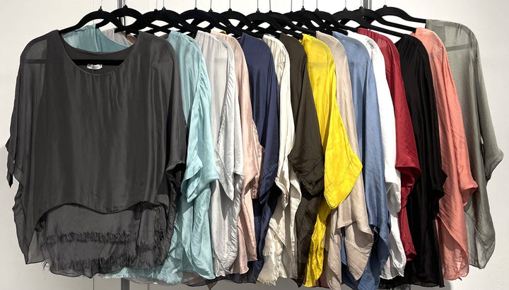Dance in Paris - Top-Solid Double Silk Layers w/Rayon Camisole  "BEST SELLER": Teal / One Size