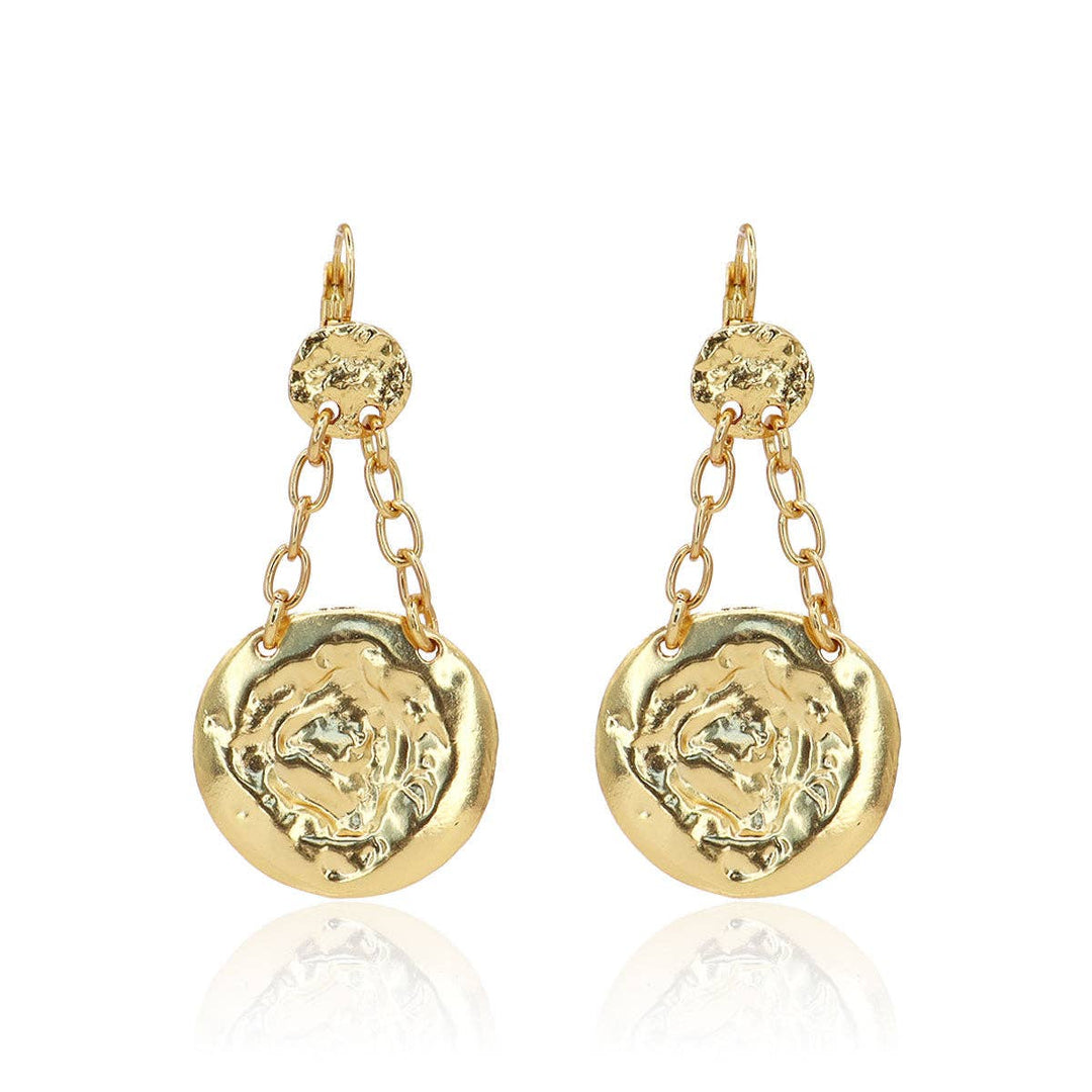 Coin chandelier earrings: GOLD