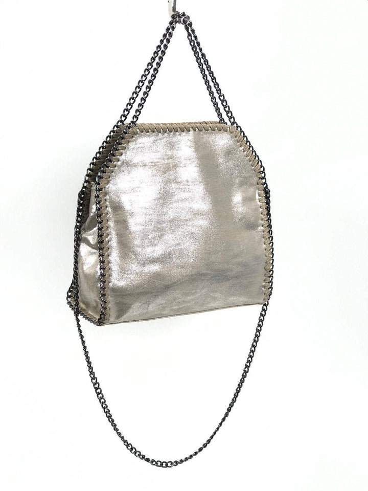 Bag with Metal Chains: Silver