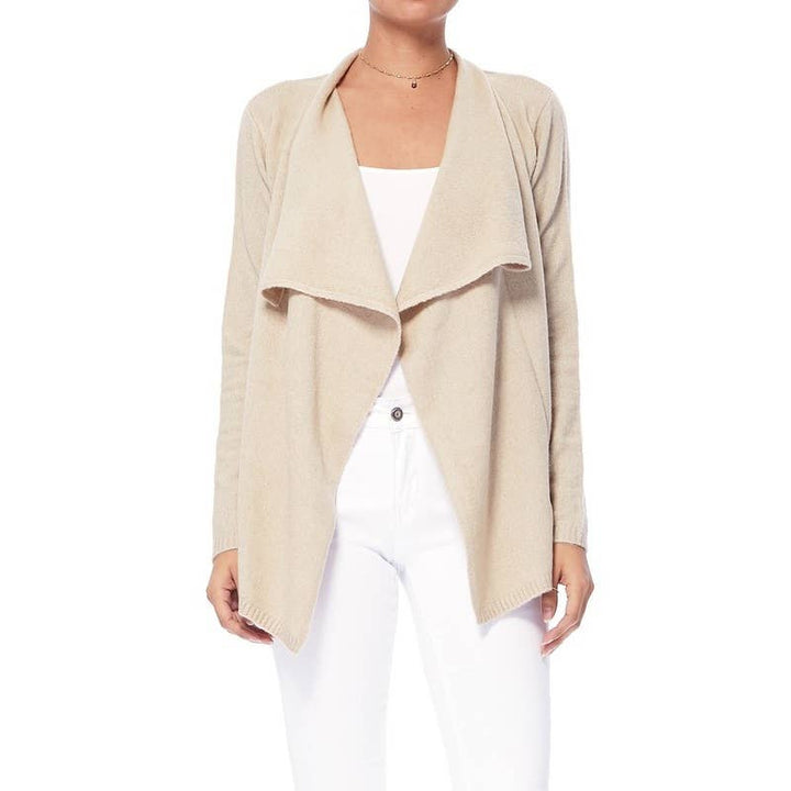 Draped Sweater Cardigan MK8218: NAVY / S
