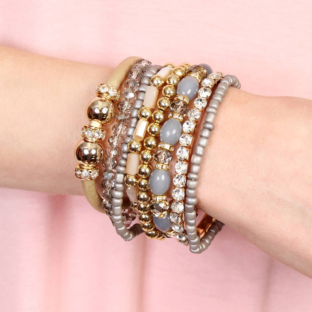 MULTI LINE BRACELET: BLACK