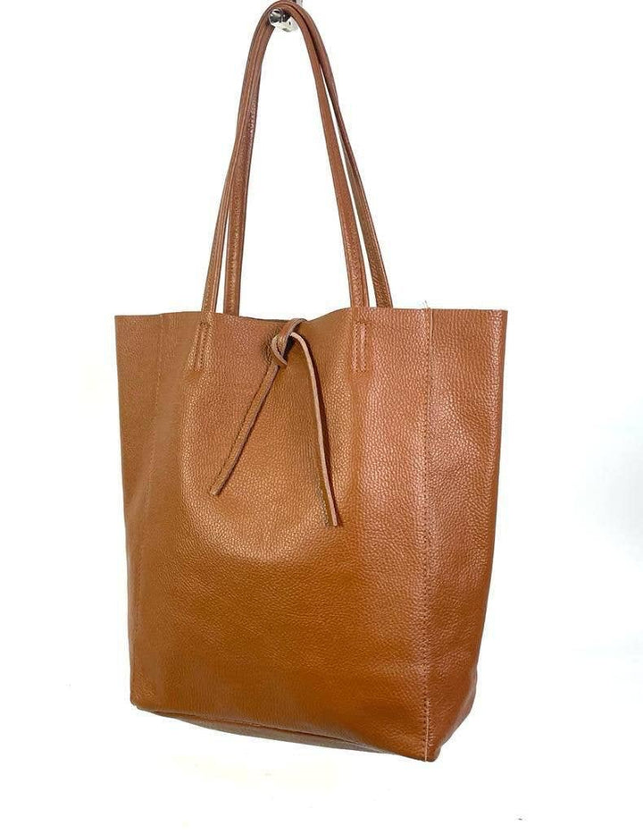 Italian Leather shopper: Black