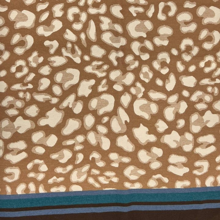 Leopard print cashmere: Teal