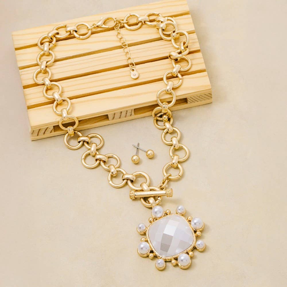 Stone Pendant Necklace