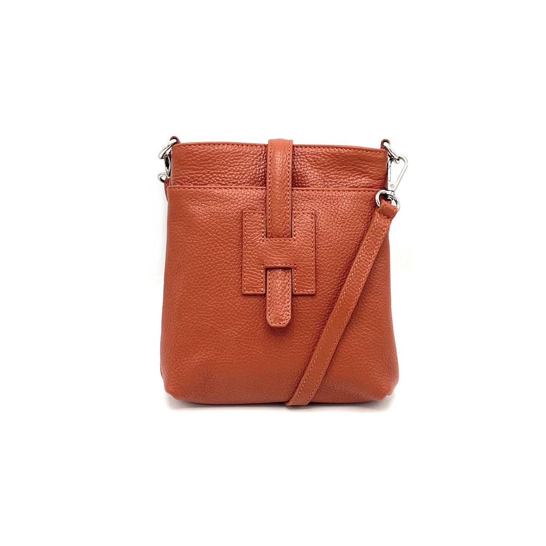 Leather bag, Made in Italy, 112614: Orange