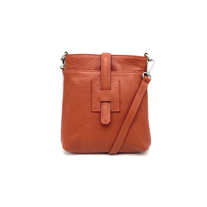 Leather bag, Made in Italy, 112614: Orange