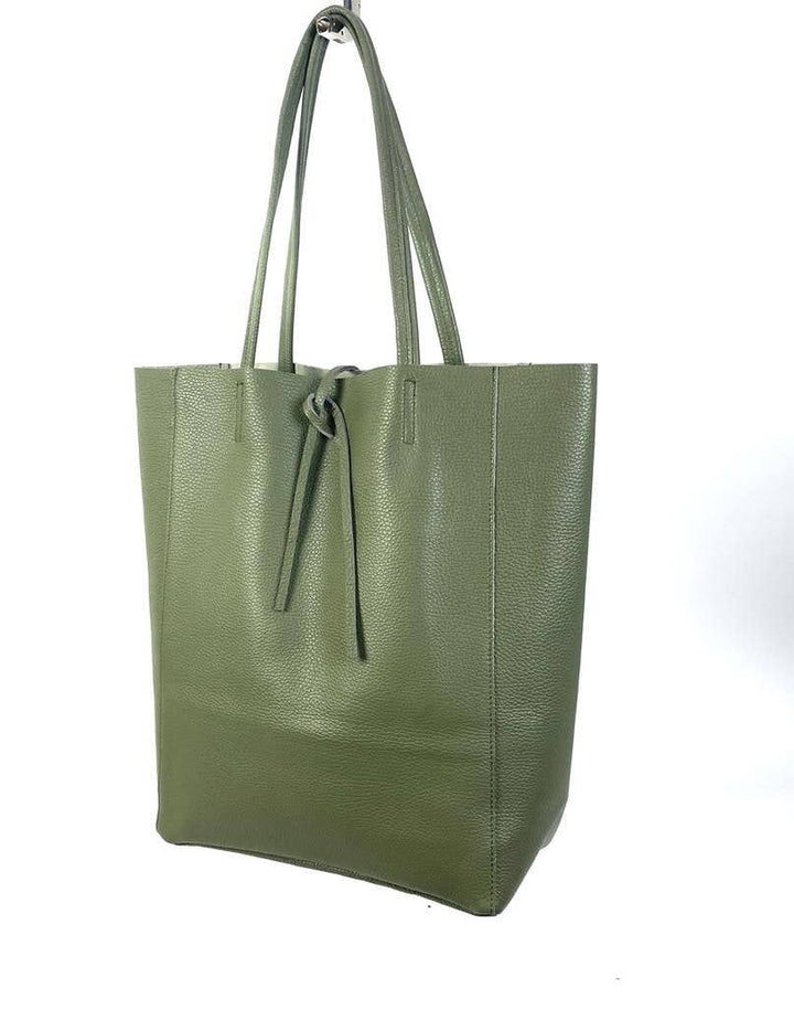 Italian Leather shopper: Black