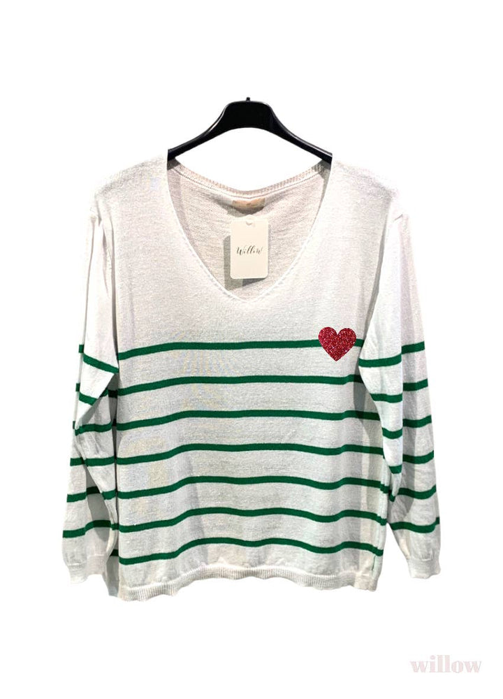 - Sailor heart sweater: Jeans