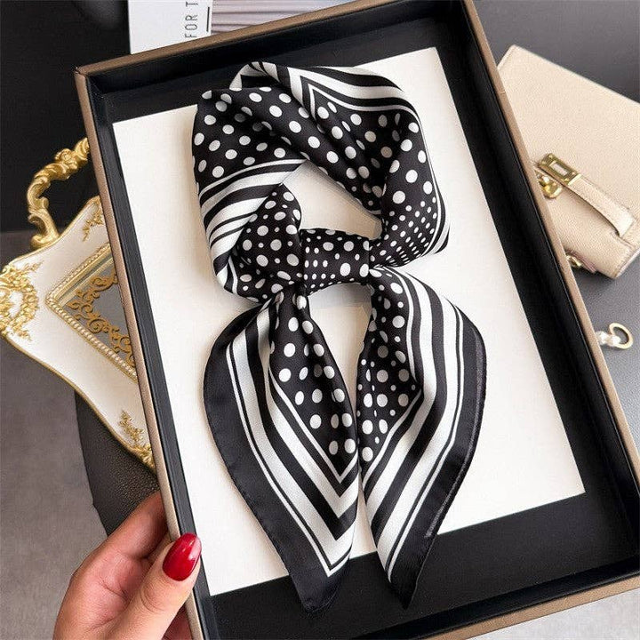 Sheer Trend - Fashion Print Square Scarf: LIGHT PINK