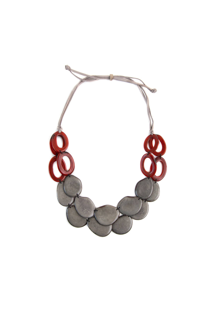 Africa Necklace: Burgundy Combo