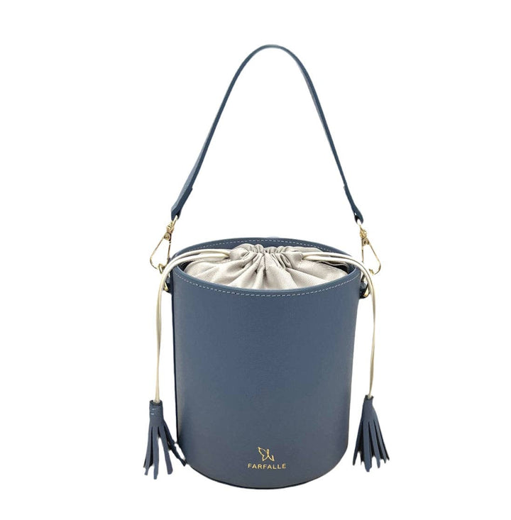leather bucket bag, Made in Italy,112613: Taupe