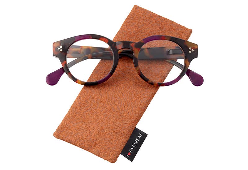 I Heart Eyewear - Kinslee Reading Glasses: Purple Tortoise / +1.75