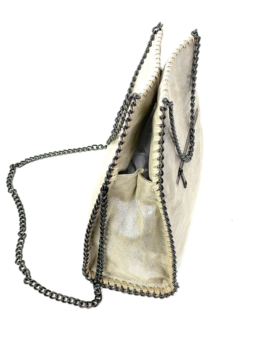 Bag with Metal Chains: Silver