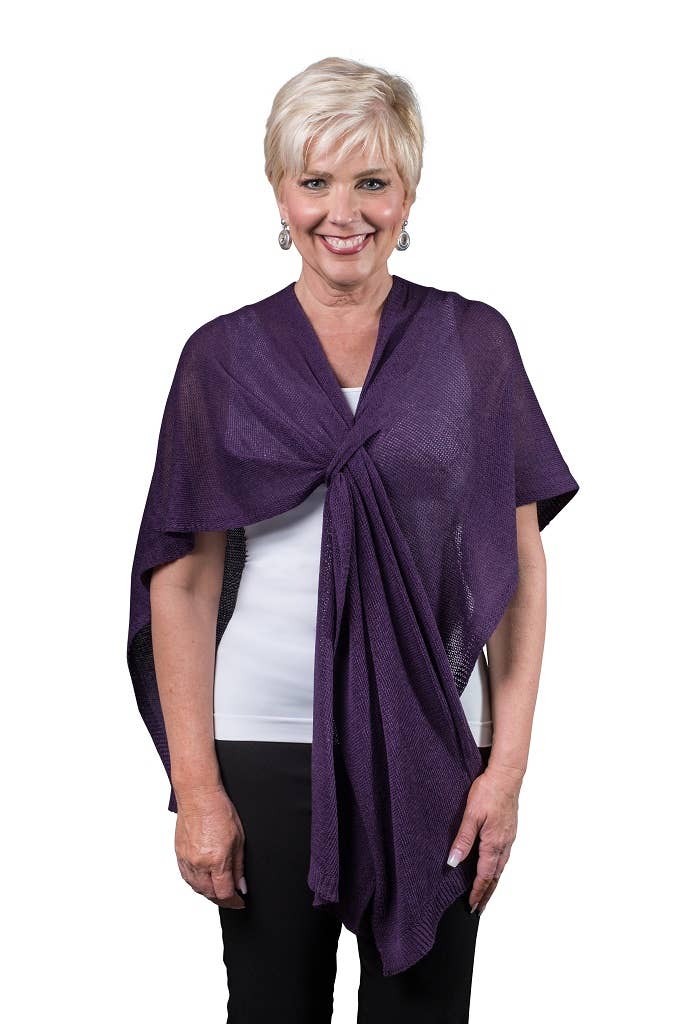 Aliya Cotton Wrap (W108):Carbon