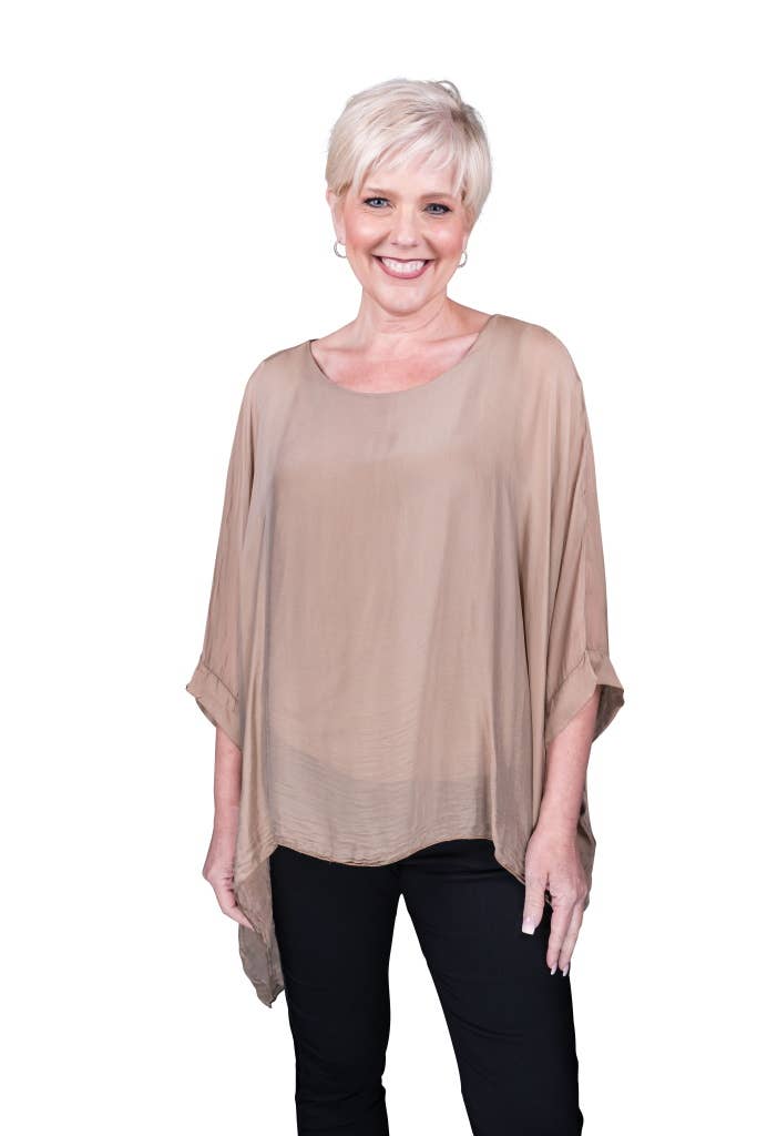 Silk Kaftan (BQ201):Espresso