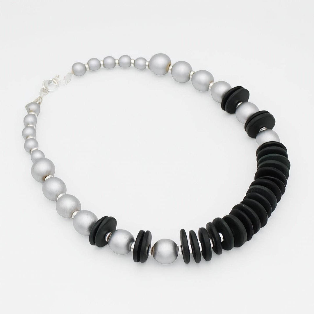 Black and Silver Amaris Necklace