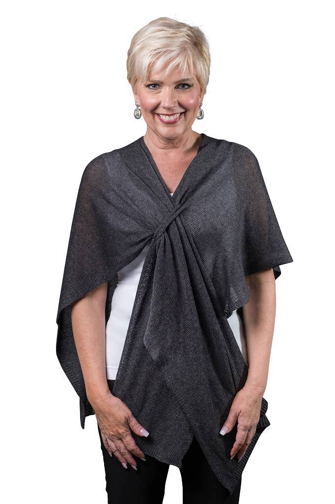 Aliya Cotton Wrap (W108): Black