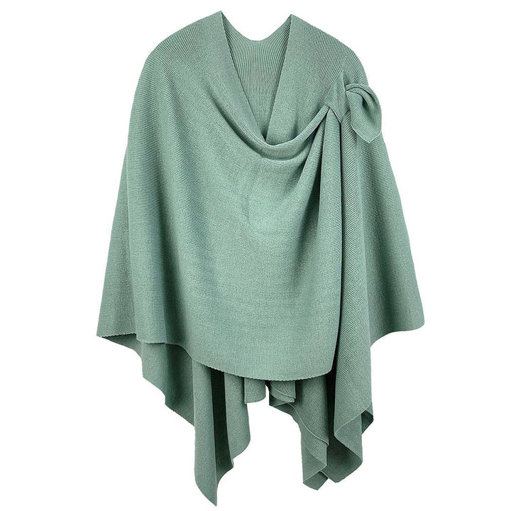 Ruana with Shoulder Strap: GRY