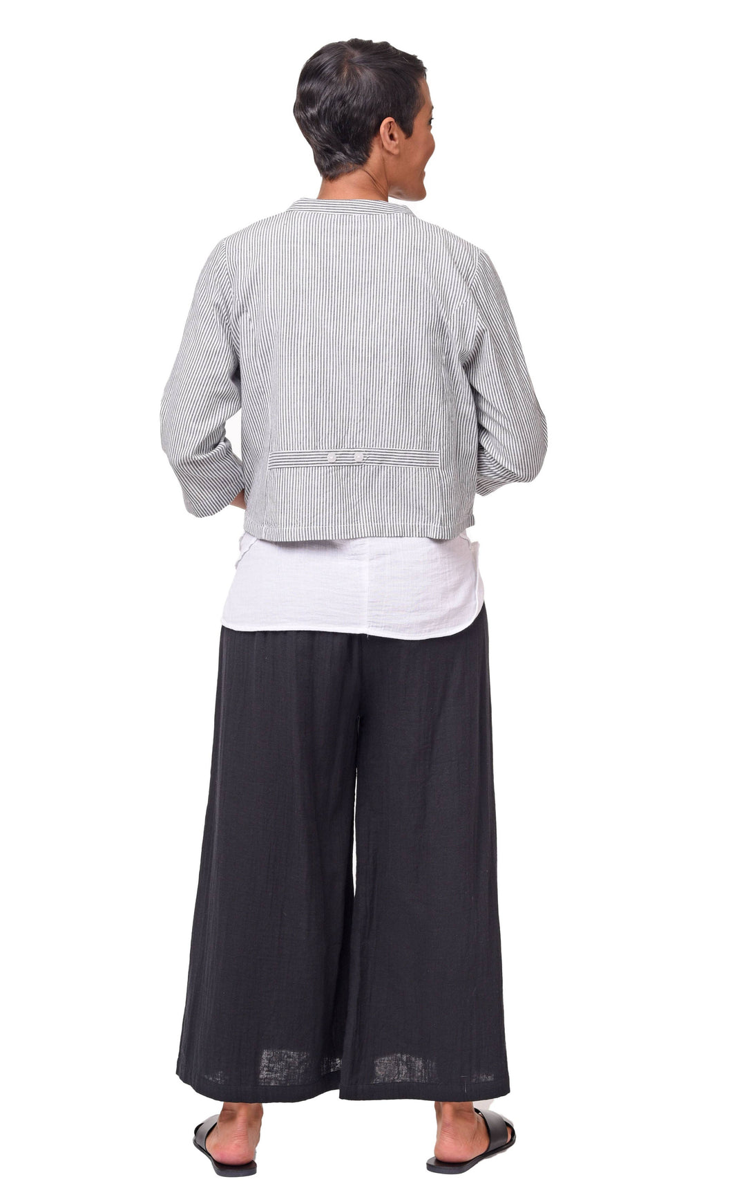 Tulip Clothing - CV13 Dakota Jacket Top in Ticking Stripe*: XS