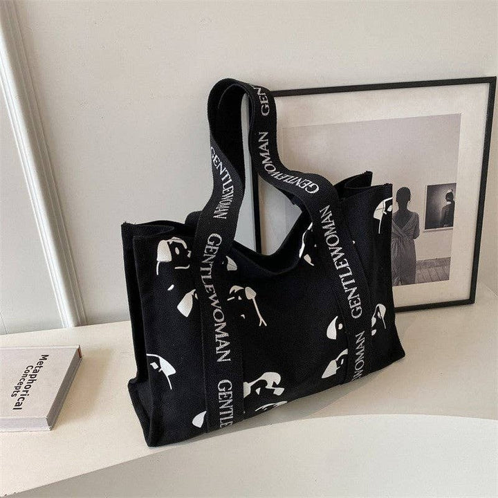 Chic Canvas Tote Bag  Bold Letter