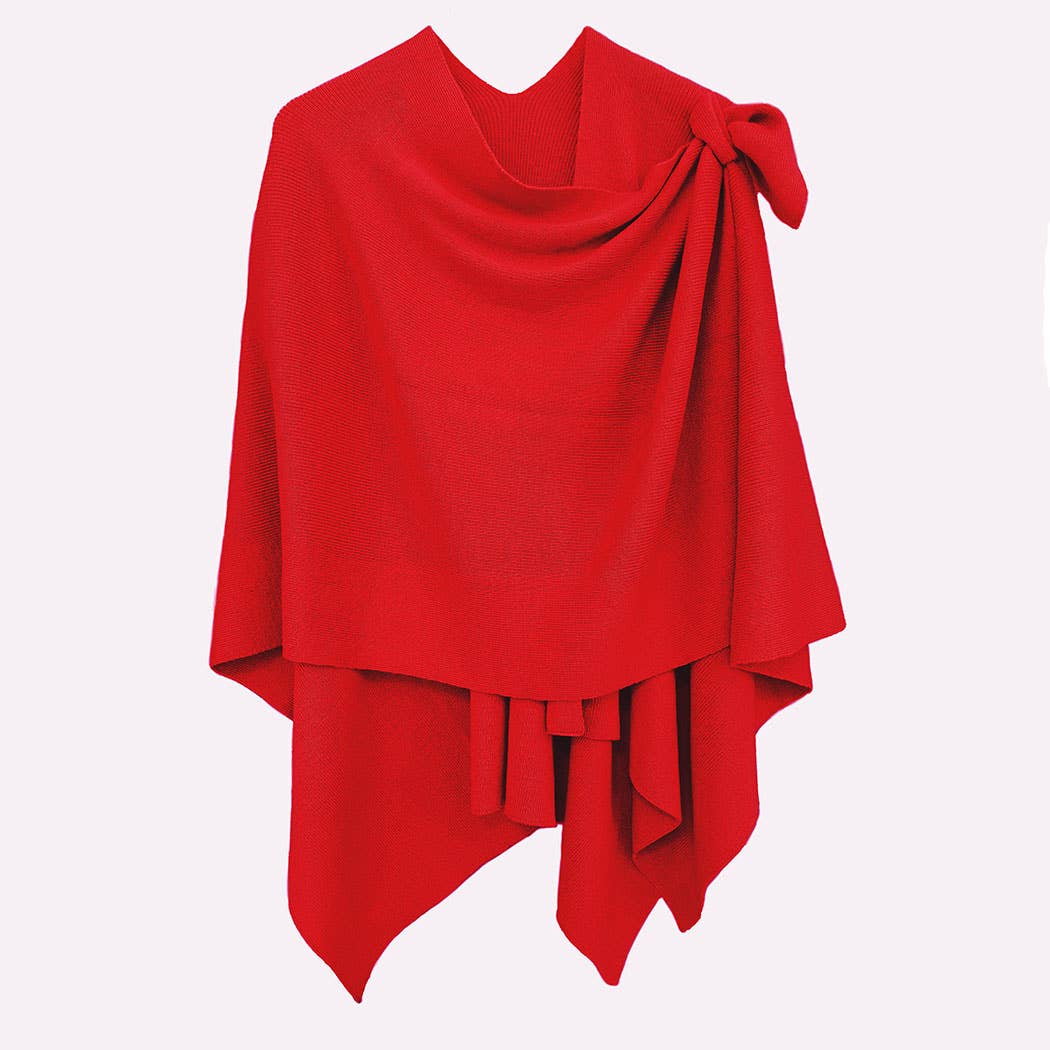 Ruana with Shoulder Strap: GRY