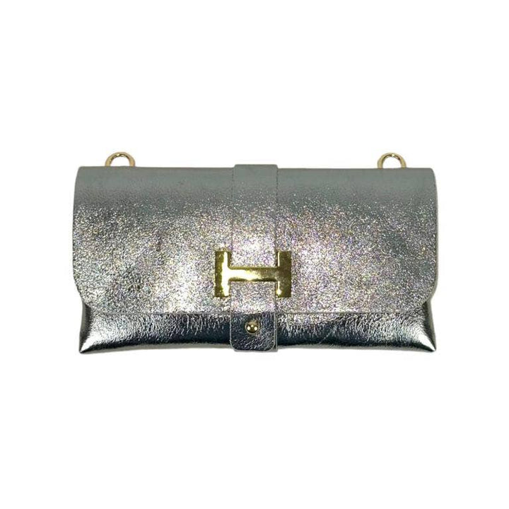 Leather Bag: Silver