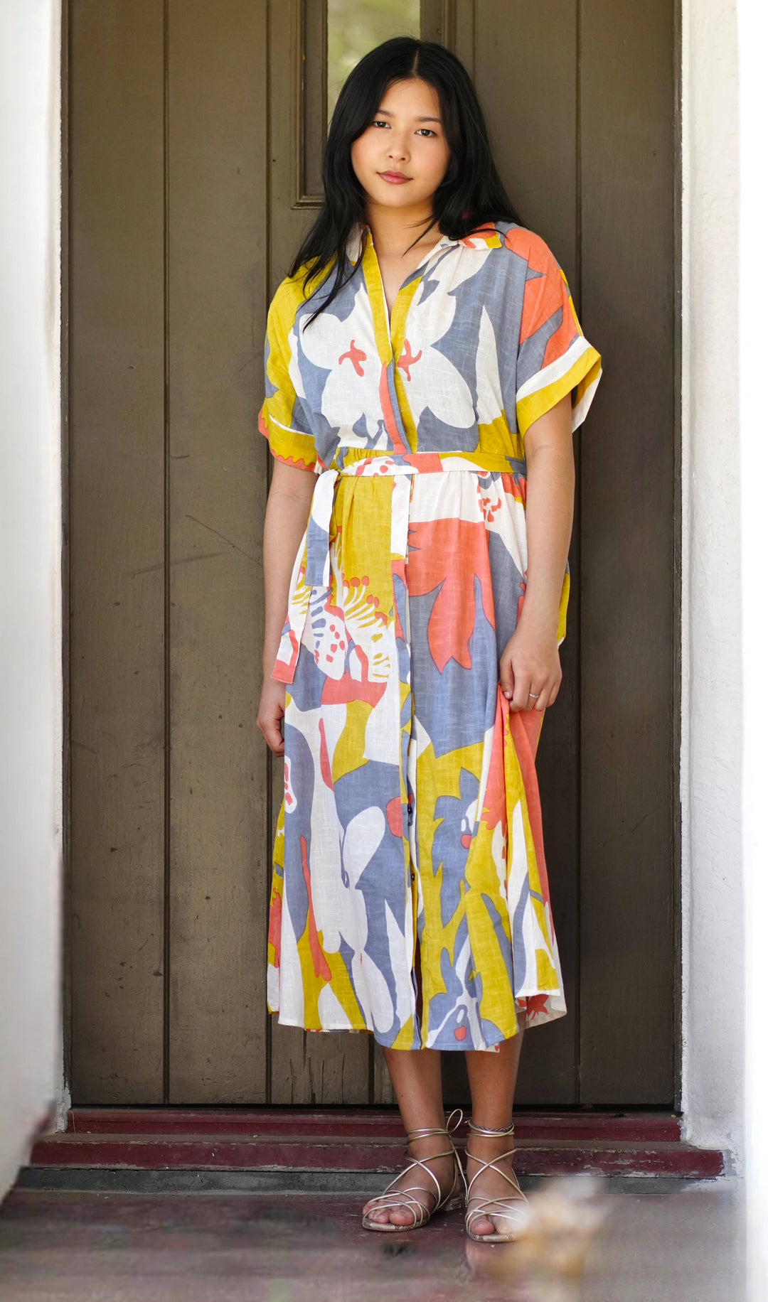 Abstract Print Dress Multi: Large