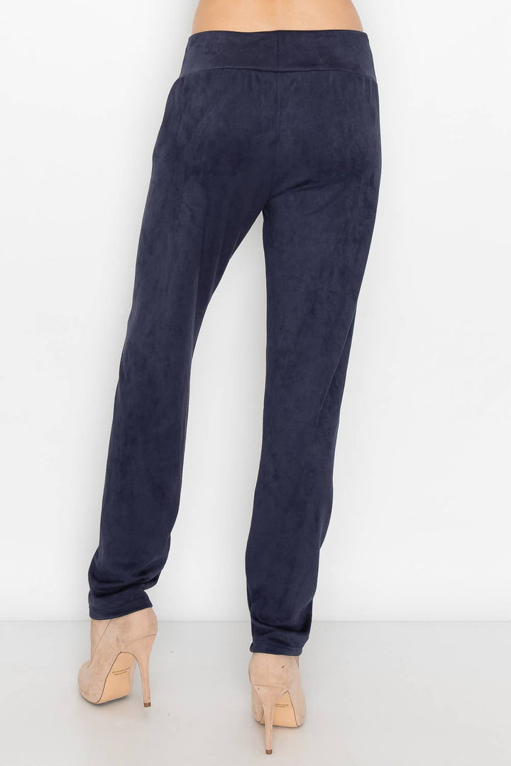 Annelise Stretch Suede Pant: Khaki / XS / A5499