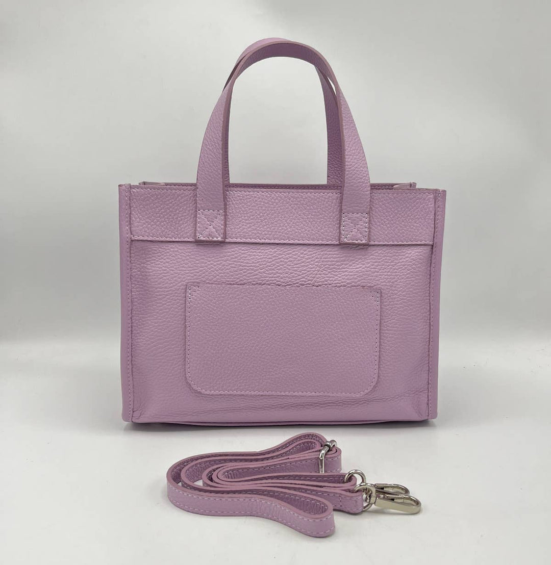 Italian leather bag,112442: Blk