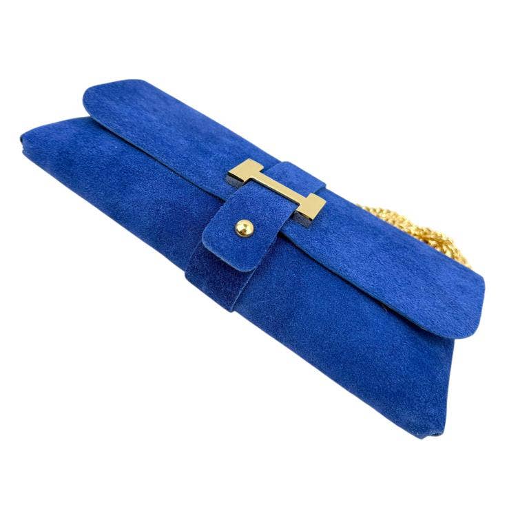 Italian Leather Bag: Suede Black