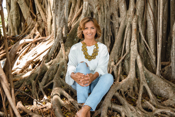 Amigas Necklace: Biscayne Bay/Royal Blue/Onyx Black