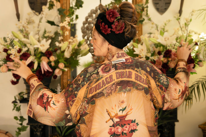 Courage Dear Heart Pixie Crop Kimono
