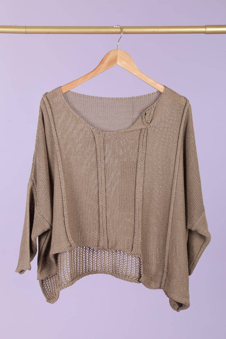 61113 100% COTTON SWEATER: White