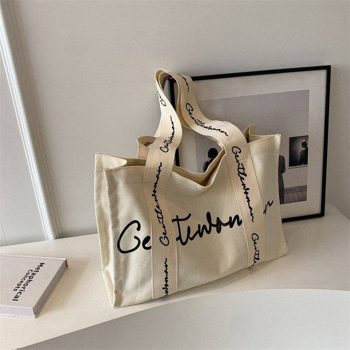 Chic Canvas Tote Bag  Bold Letter