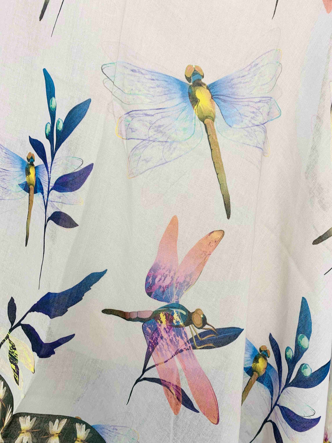 Taupe-Multi Dragonfly Scarf