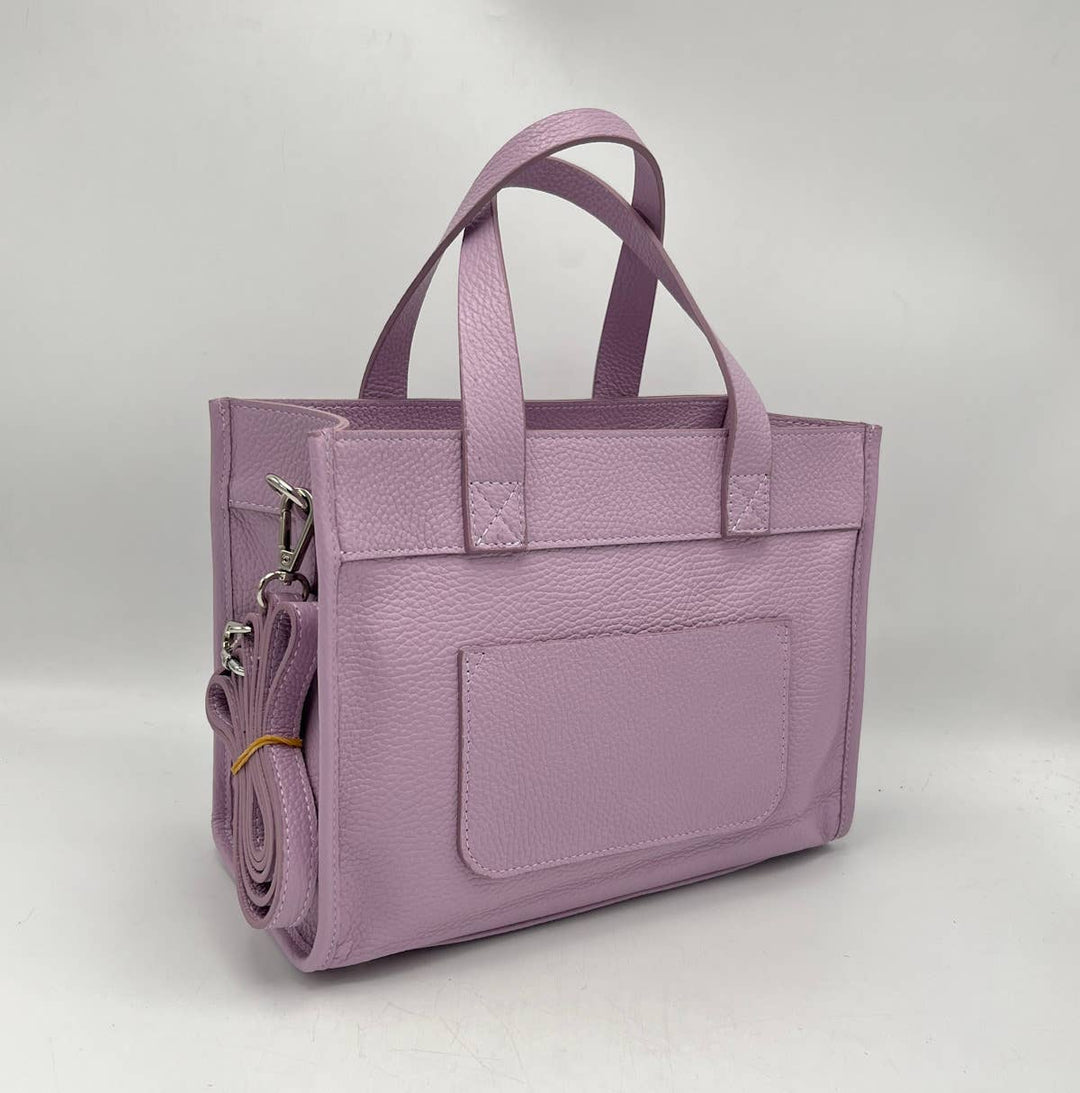 Italian leather bag,112442: Blk