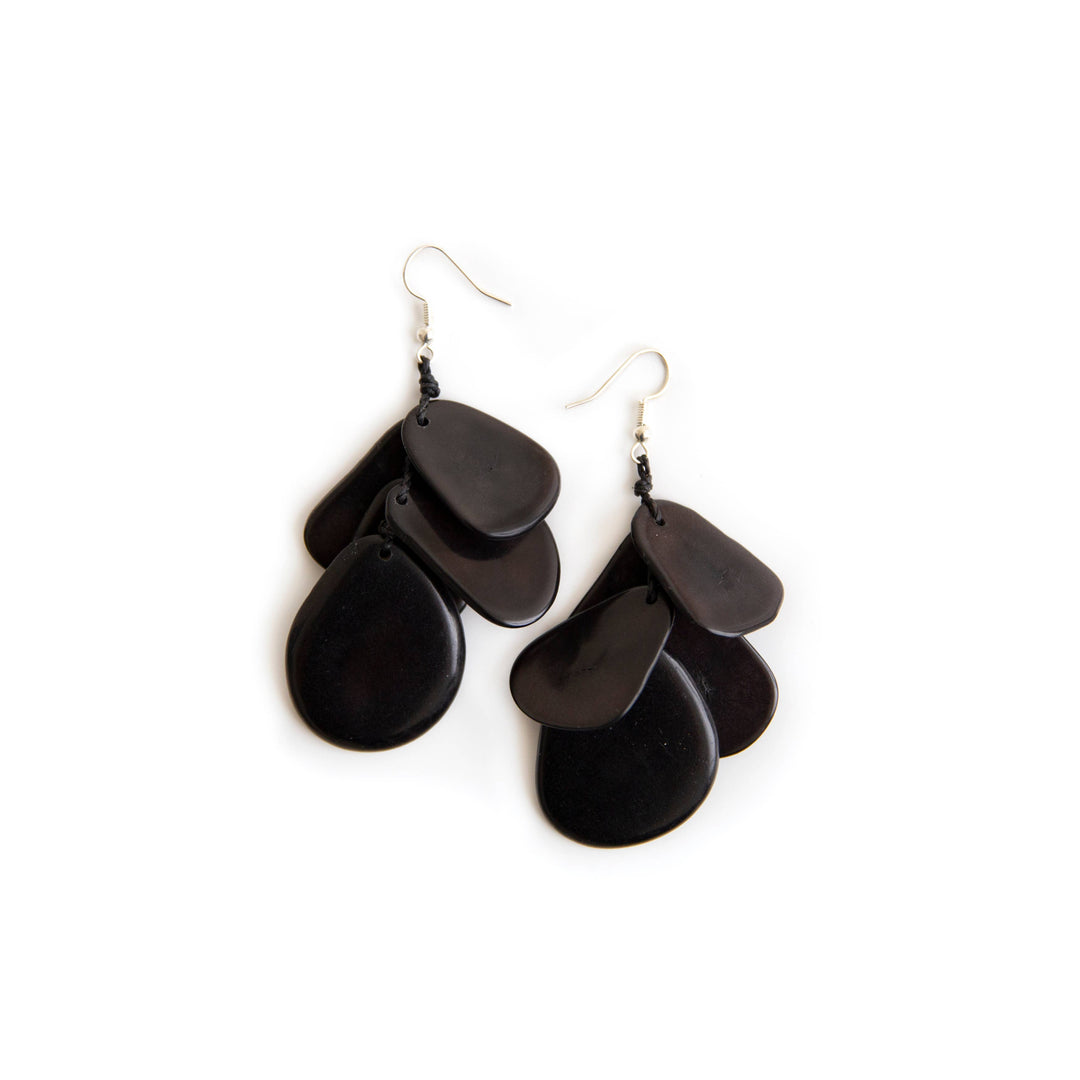 Jordin Earrings: Burgundy/Cafe con Leche