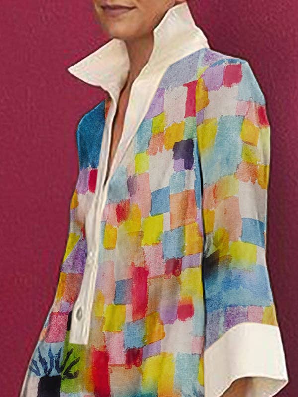 Shirt Dress: COLORFUL / XL