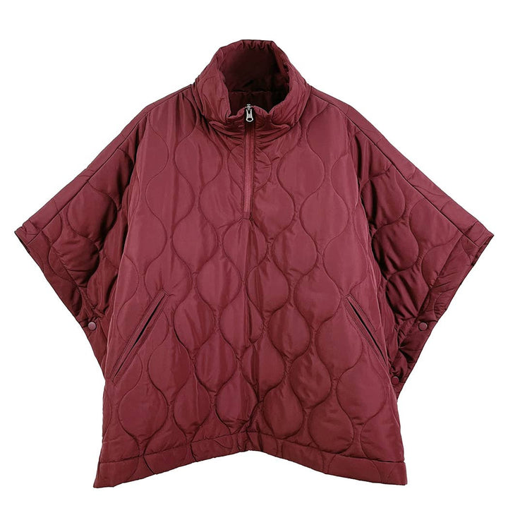 Quilted Cape Poncho Jacket : IVY / O/S