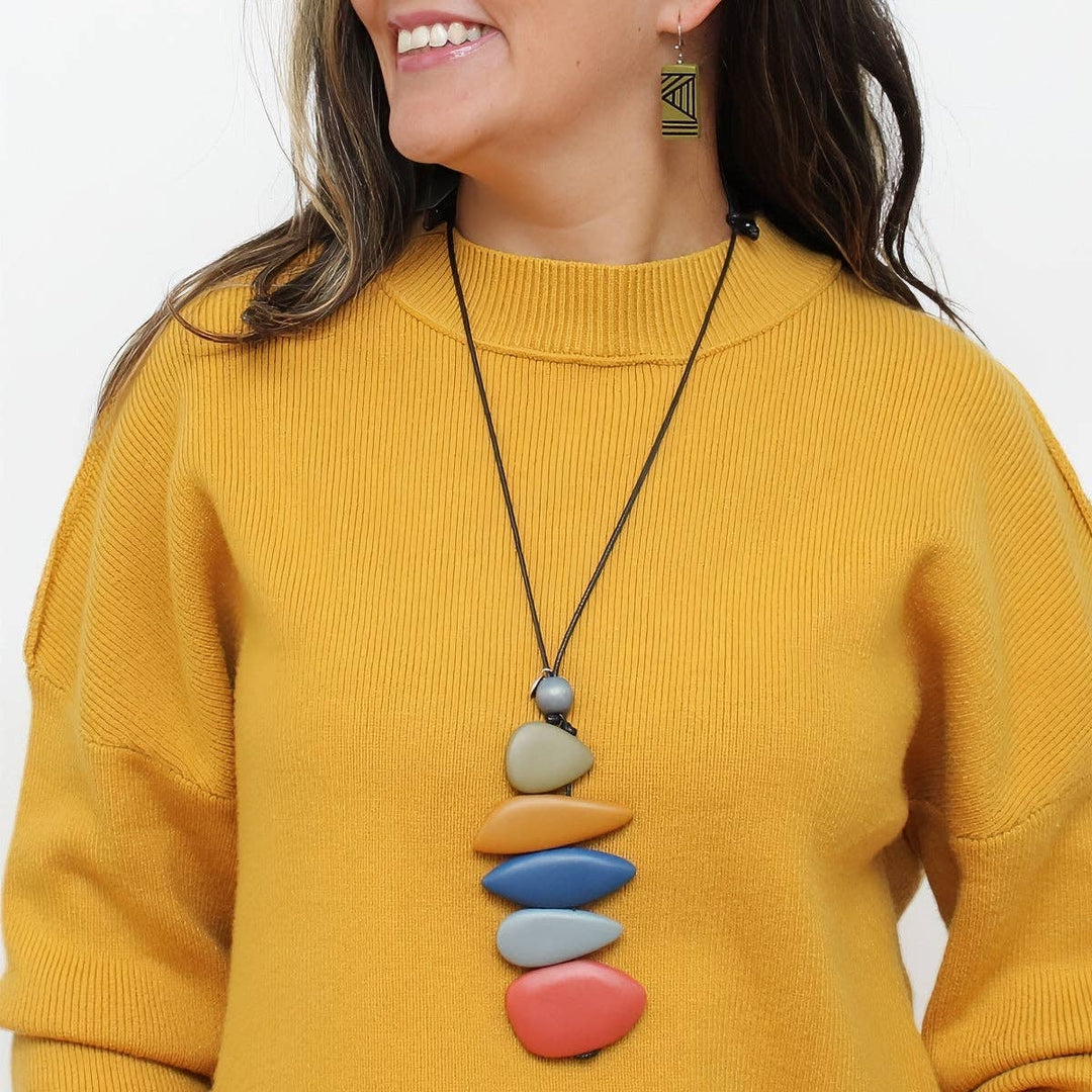 Multi Color StoneStack Necklace