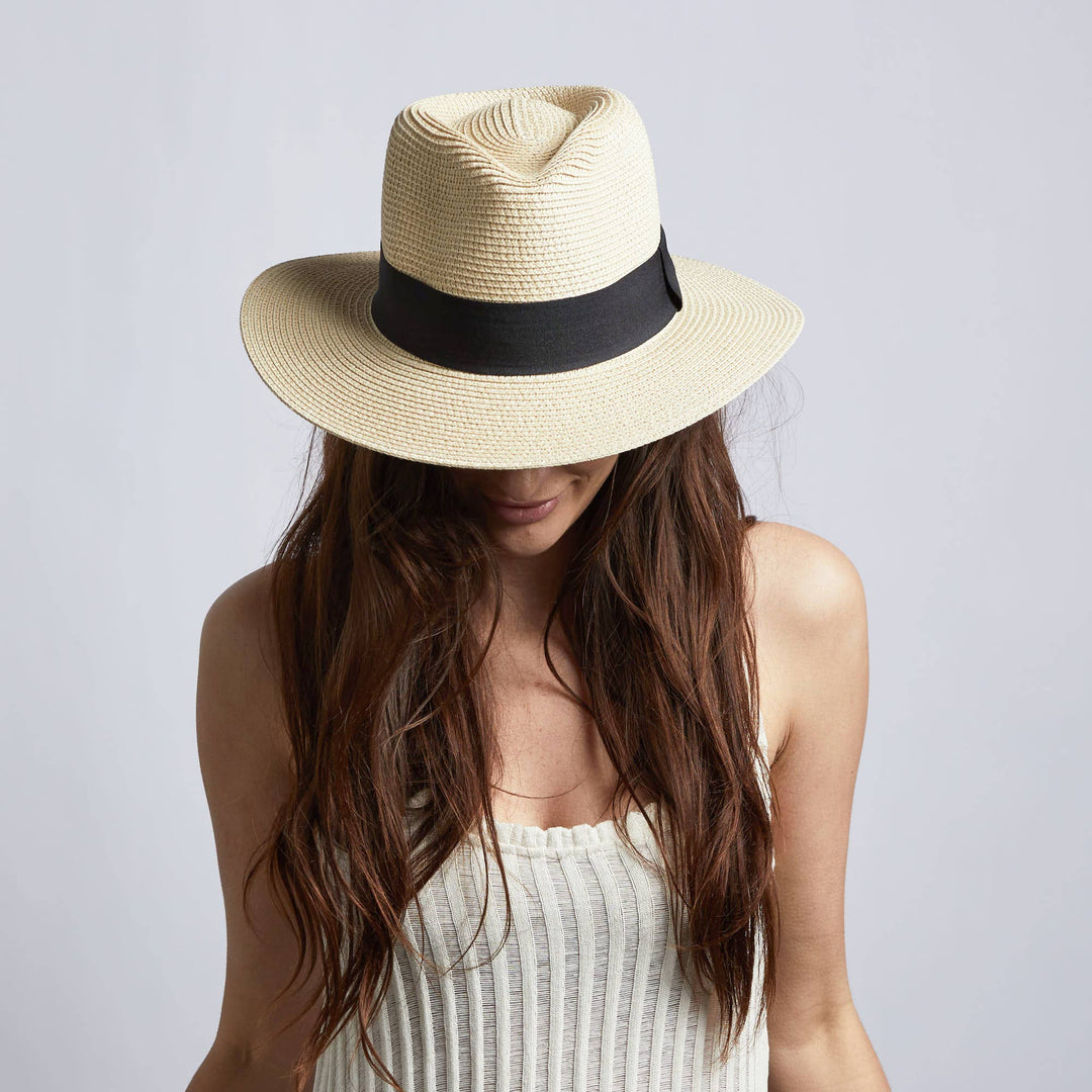 Fedora Straw Hat: Black