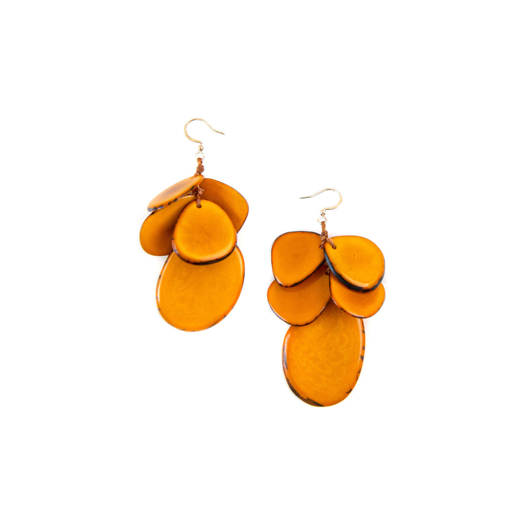 Jordin Earrings: Burgundy/Cafe con Leche