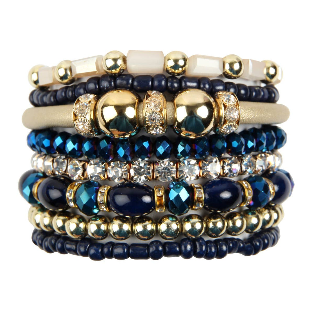 MULTI LINE BRACELET: BLACK