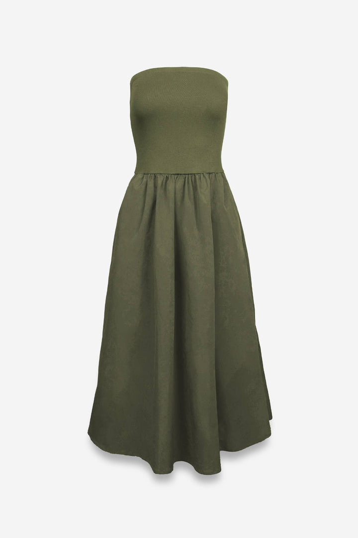 Strapless Maxi Dress: Black / M
