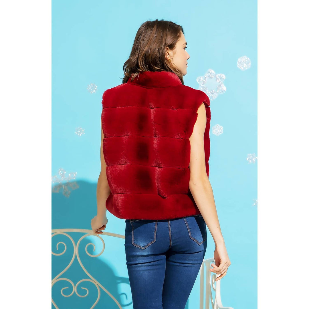 SHORT FUR ZIP VEST / ML