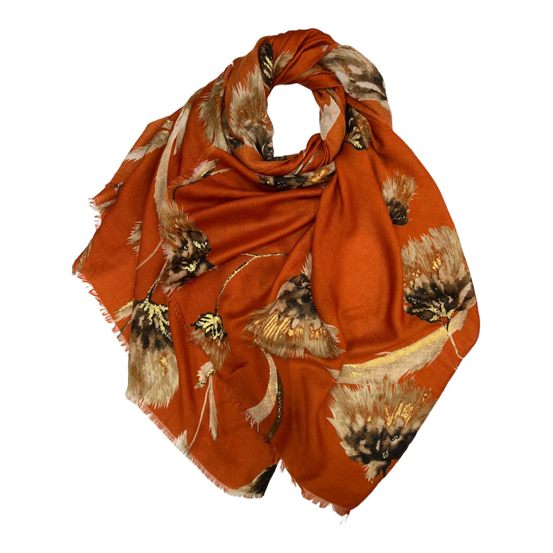 Dusty miller flower scarf: Cream