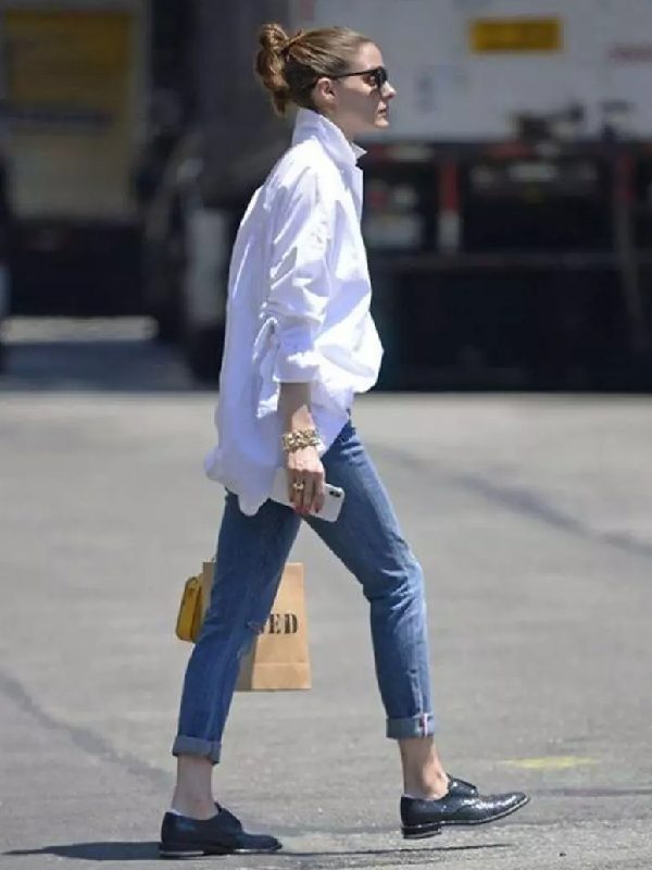 Letter Printed White Blouse Top:/ XL